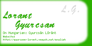 lorant gyurcsan business card