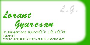 lorant gyurcsan business card
